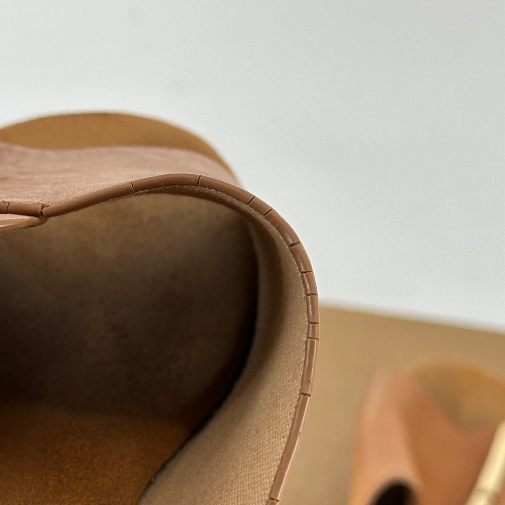 Kelsi Dagger Dover Light Saddle Platform Leather Brown Sandals Women's 9 - Picture 5 of 11